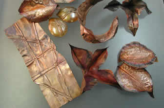Fold formed samples in copper